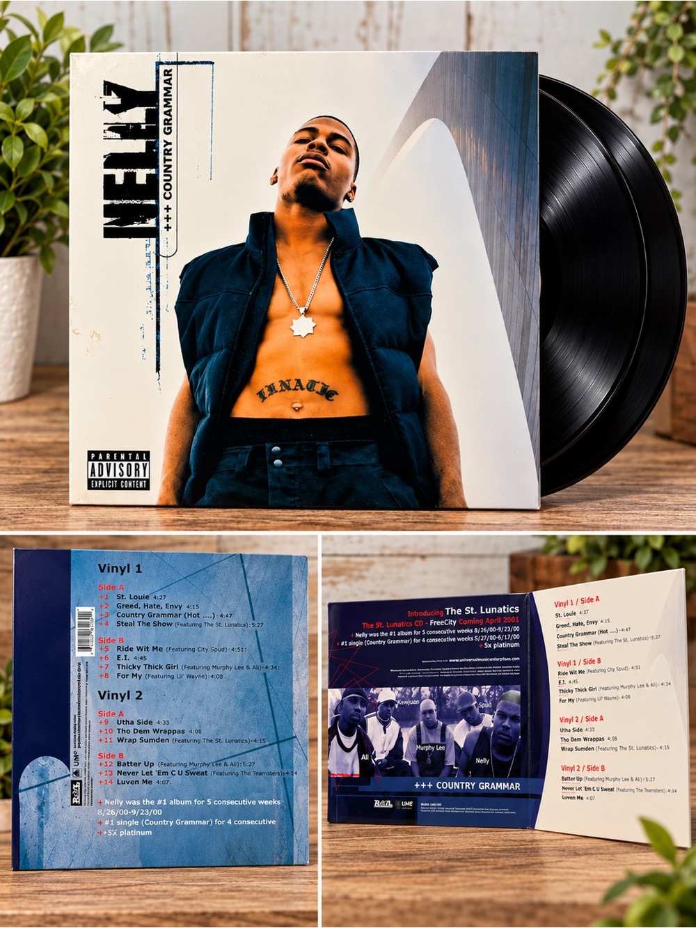Nelly Country Grammar 2LP Vinyl Record Gatefold 2016 Hip Hop Classic